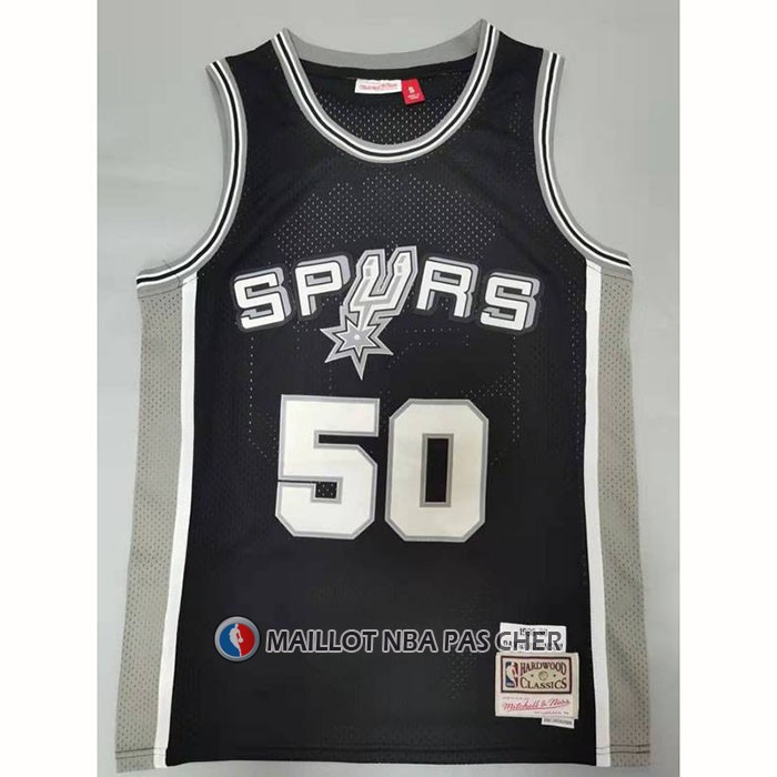 Maillot San Antonio Spurs David Robinson NO 50 Mitchell & Ness 1998-99 Noir